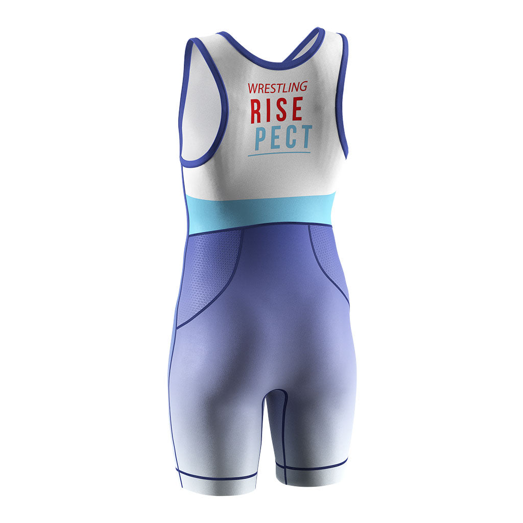 Fully Sublimated Purple Gradient Wrestling Singlet 2.0 with Ventilation