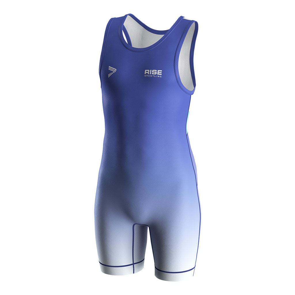 Fully Sublimated Purple Gradient Wrestling Singlet 2.0 with Ventilation