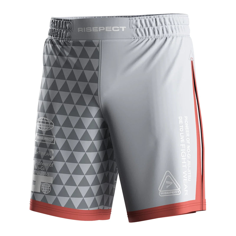 The Left Front View of Gladiator 2 in 1 Shorts Grey Coral Fight Flow