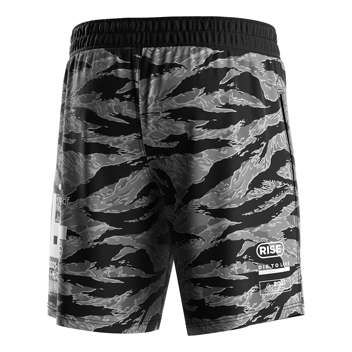 The Right Back View of Gladiator 2 in 1 Shorts Grey Tiger Steel Grip