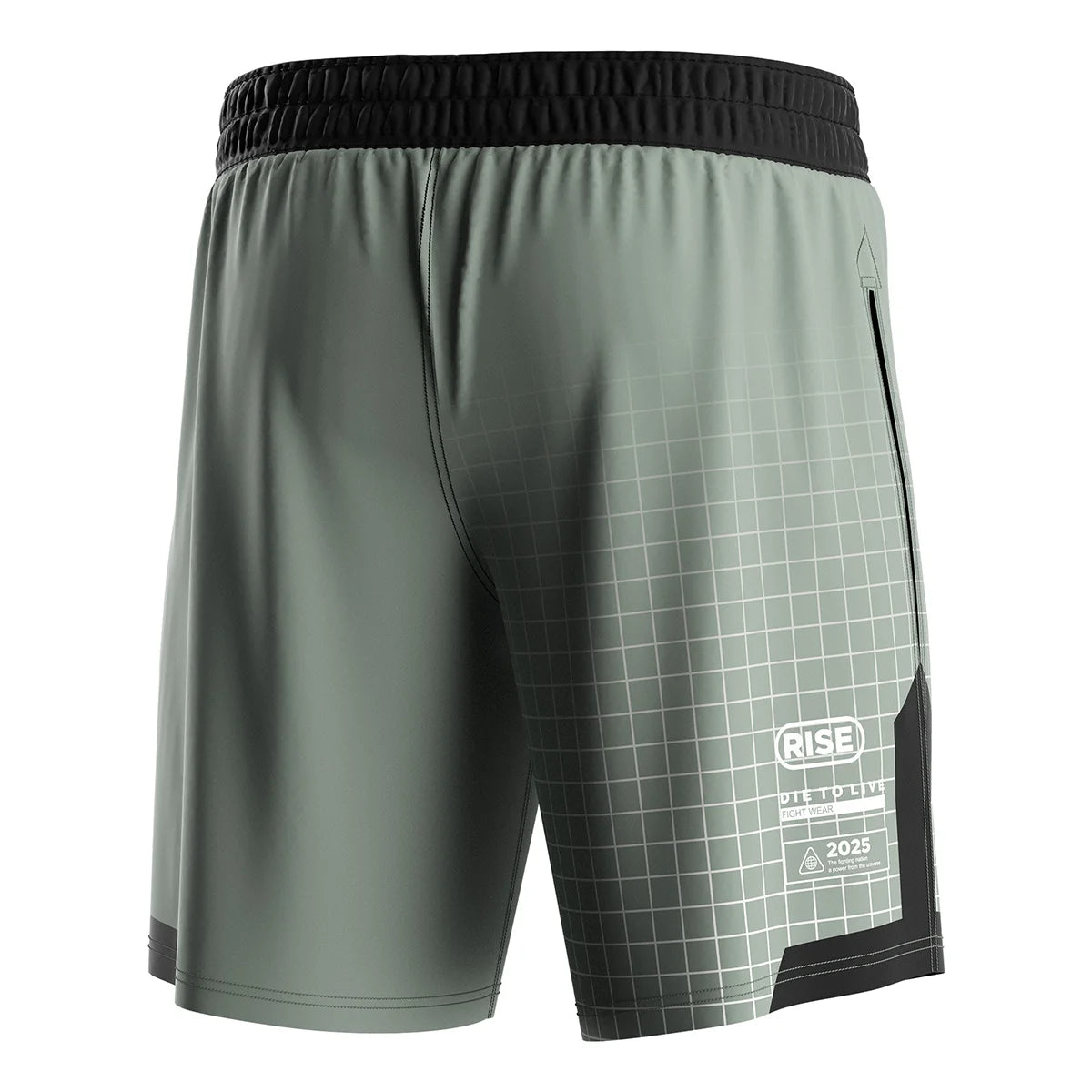 The Right Back View of Gladiator 2 in 1 Shorts Sage Green Silent Hunter