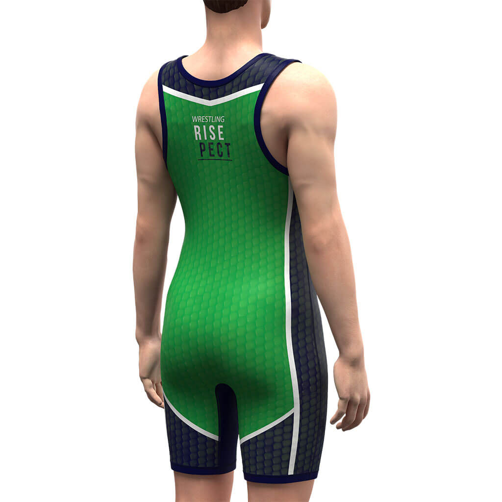 Green & Black Python Wrestling Singlet 1.0