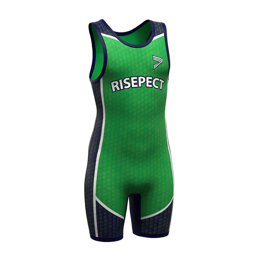 Green & Black Python Wrestling Singlet 1.0