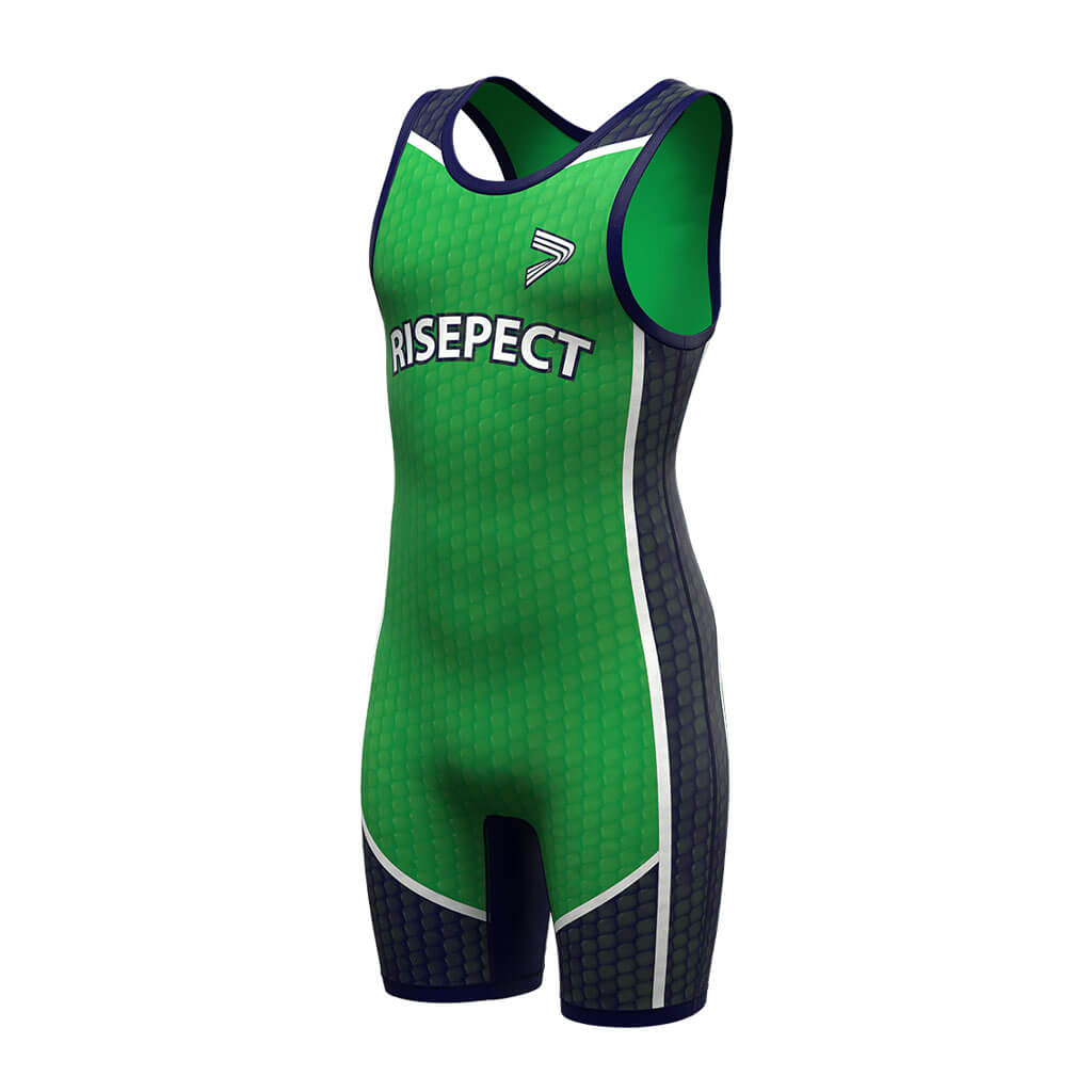 Green & Black Python Wrestling Singlet 1.0 – RISEPECT