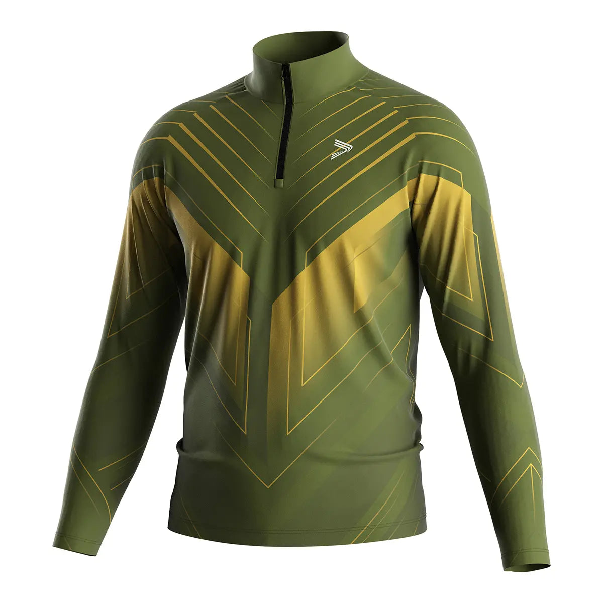 The Front View of Green Line of Impact Wrestling Quarter Zip