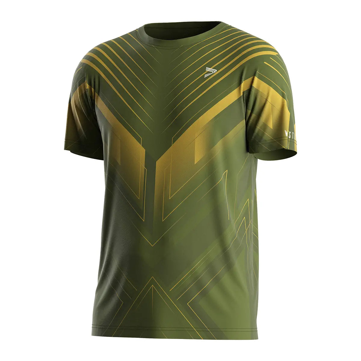 The Left Front View of Green Line of Impact Wrestling Tshirt