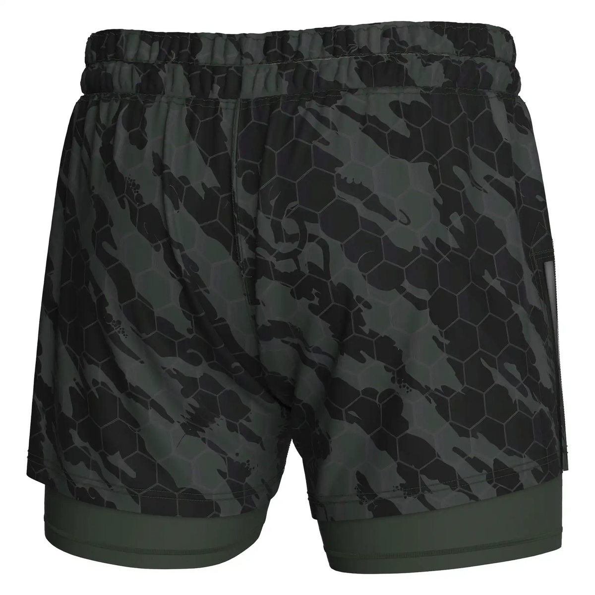 Hexagonal Camo 2in1 BJJ Hybrid Shorts for Men