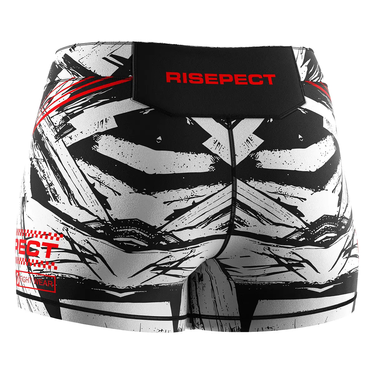 The Left Back View of Inkstrike Women's Vale Tudo Shorts 2.0