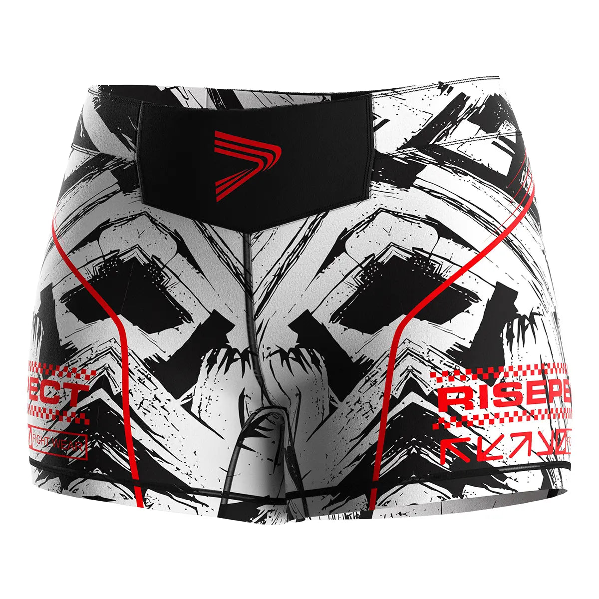 The Left Front View of Inkstrike Women's Vale Tudo Shorts 2.0