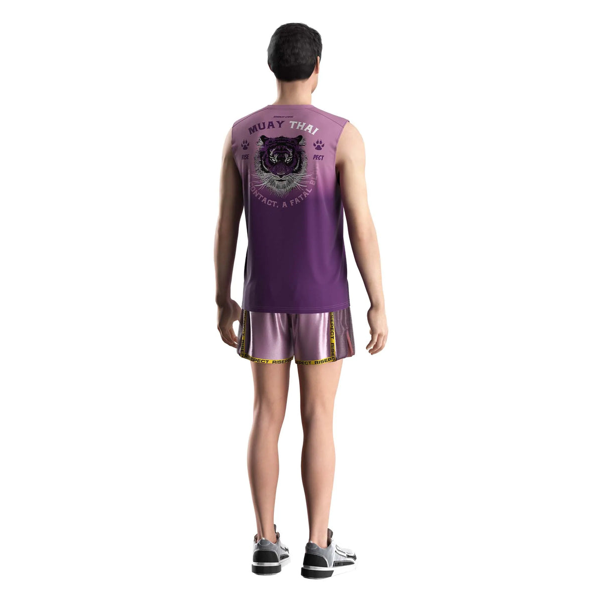 Purple Left Fist Graphic Muay Thai Sleeveless Shirt