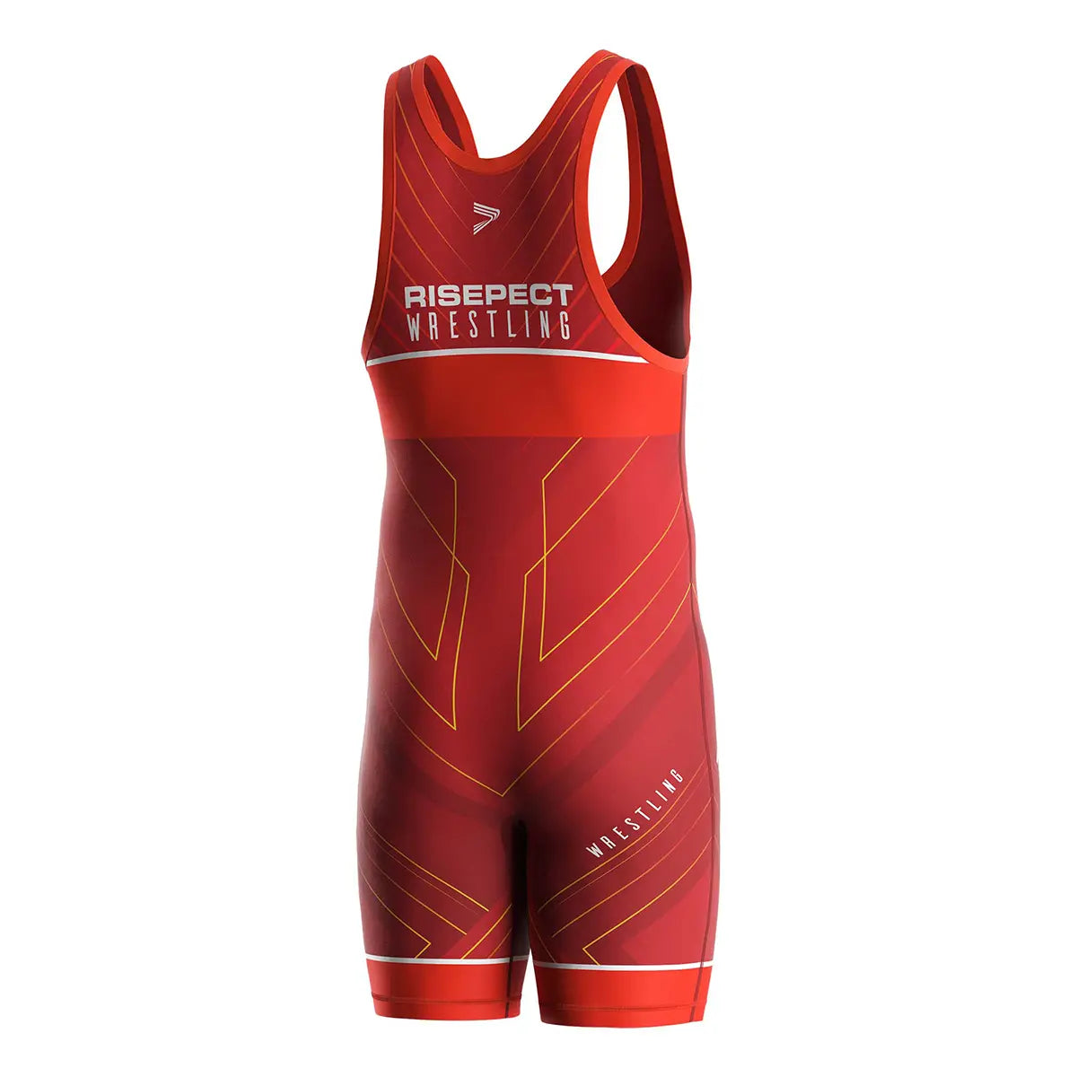 The Back View of Red Line of Impact Wrestling Singlet 1.0