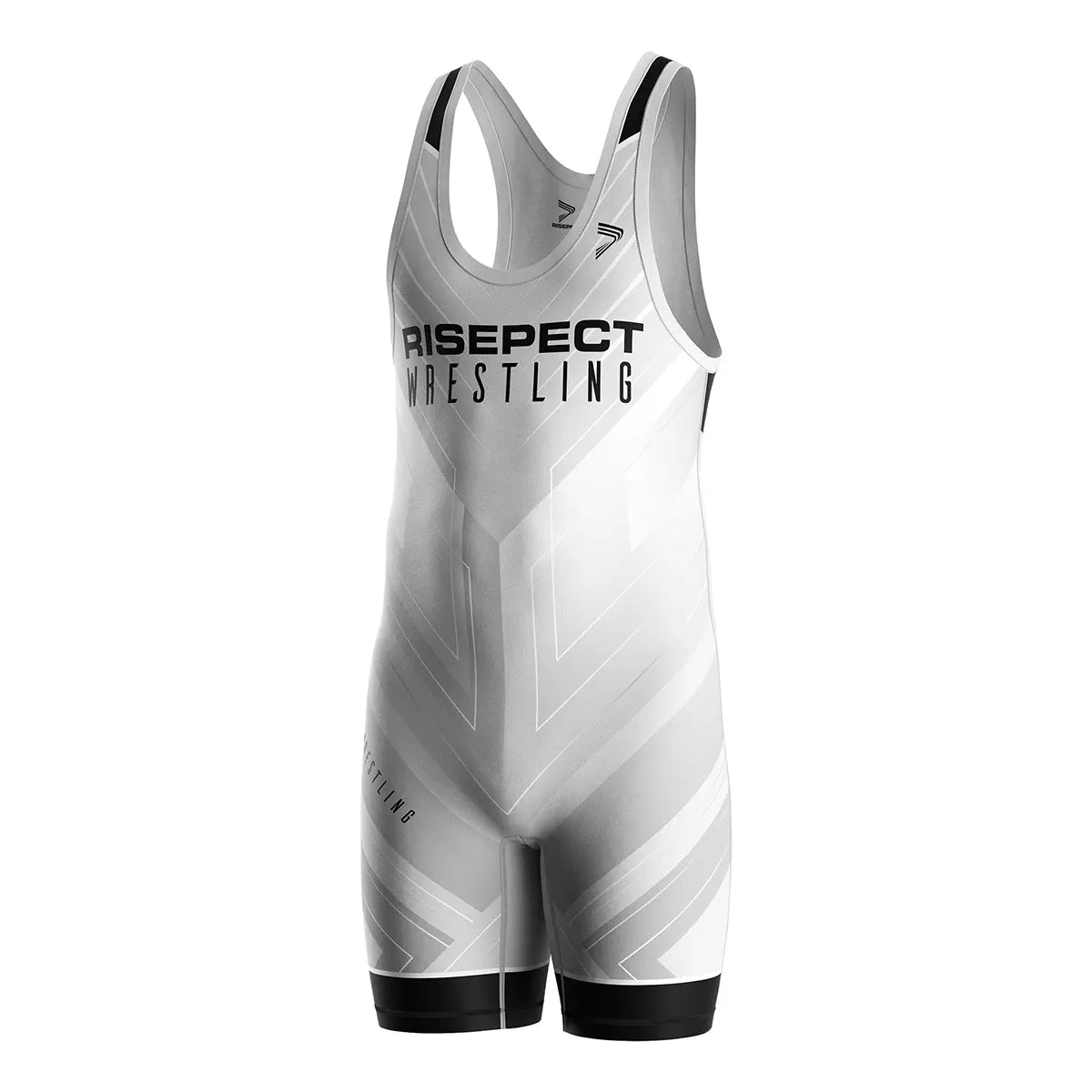 The Front View of Silver Line of Impact Wrestling Singlet 1.0