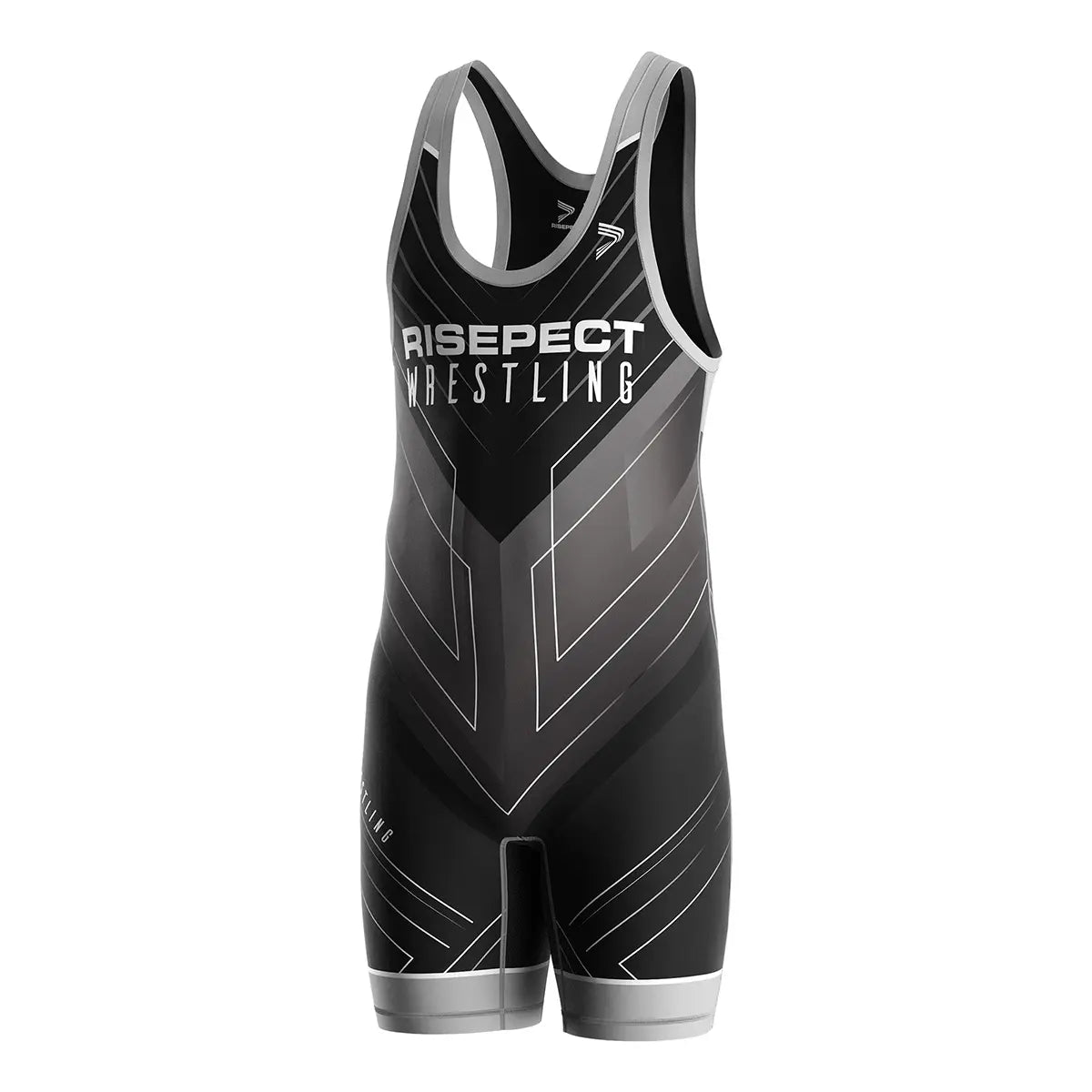 The Front View of Black Line of Impact Wrestling Singlet 1.0