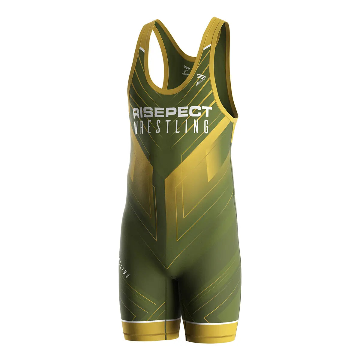 The Front View of Green Line of Impact Wrestling Singlet 1.0