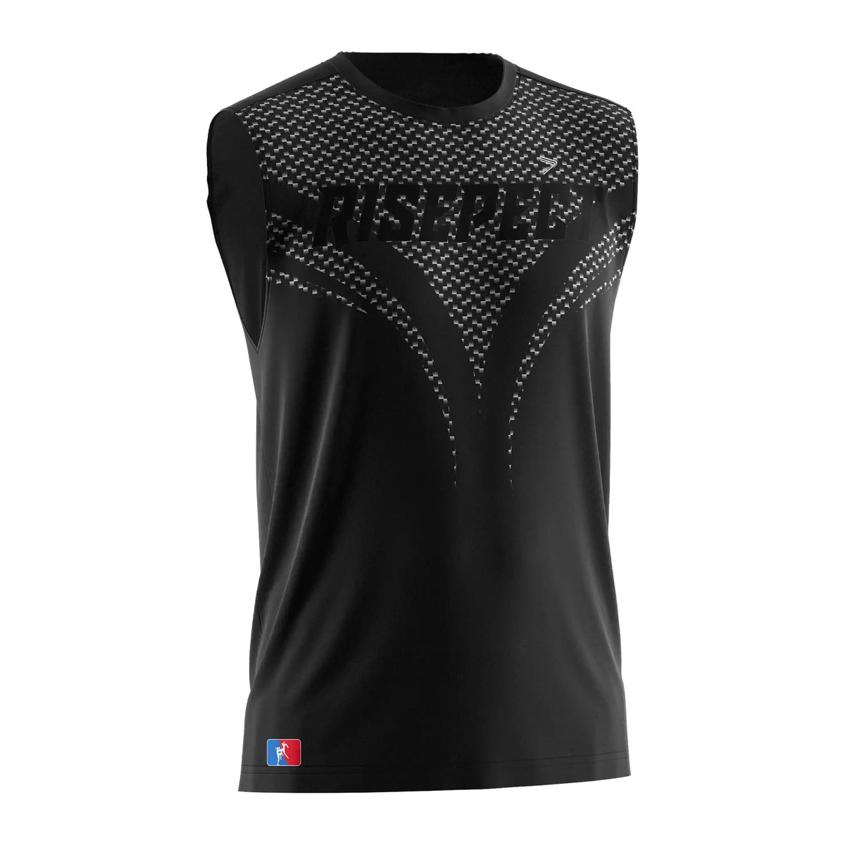 Men's Muay Thai Shirt with Cut-Off Sleeve - Woven Check Pattern