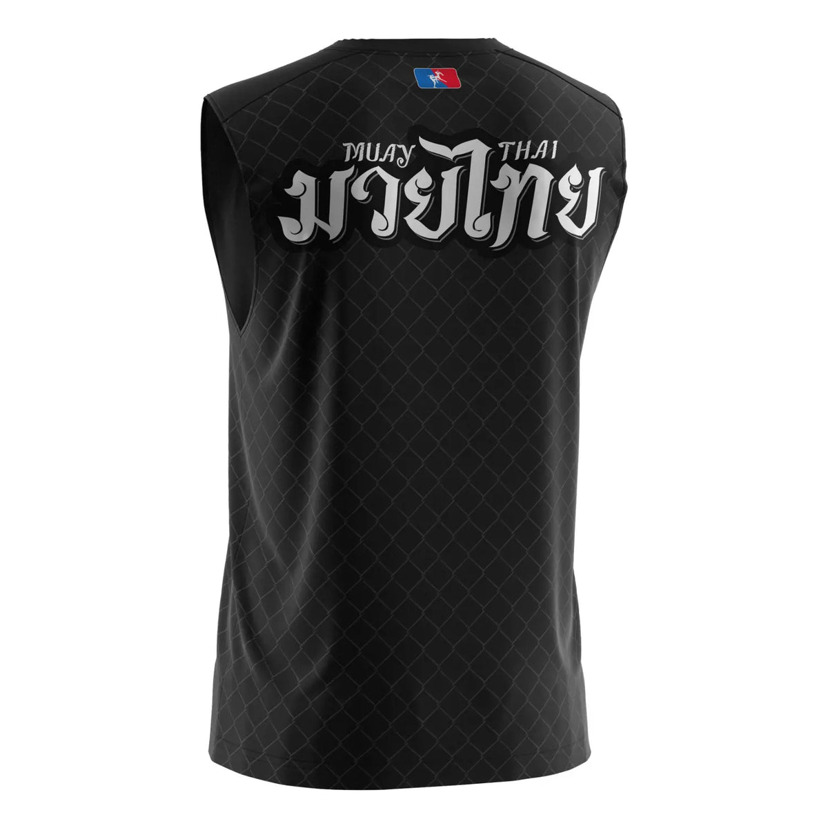 Men's Muay Thai Sleeveless Shirt - Black & Gold Split Design