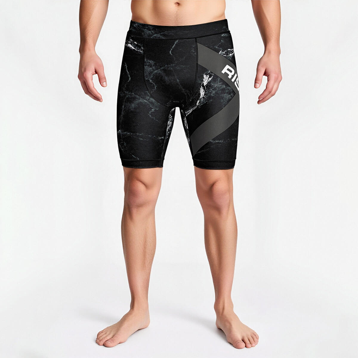 Men MMA BJJ Tights Fight Vale Tudo Shorts-Marbling