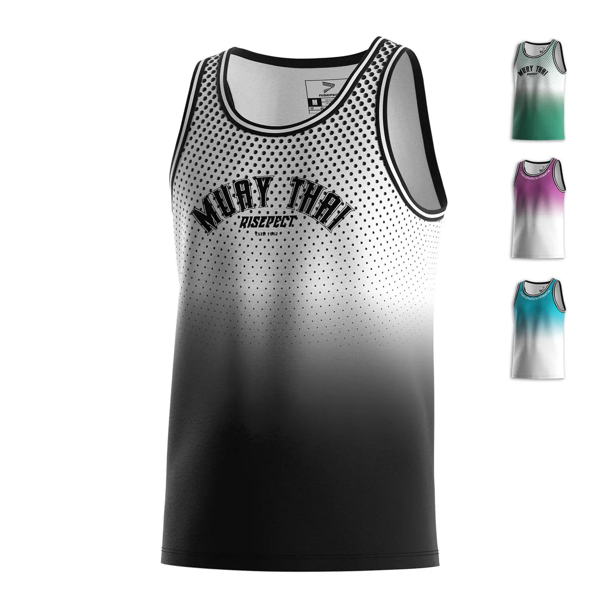 Débardeurs sans manches Muay Thai à motif dégradé et à pois - 4 couleurs 