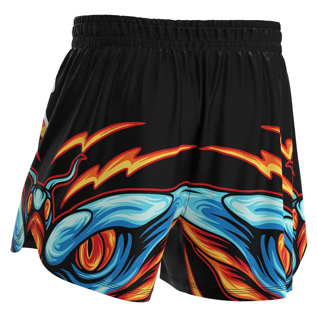 The Left Back View of No-Gi Element Clash Jiu Jitsu Shorts