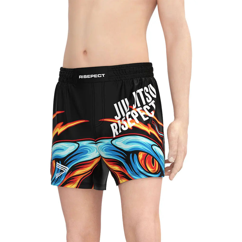 Male Model in No-Gi Element Clash Jiu Jitsu Shorts Front View