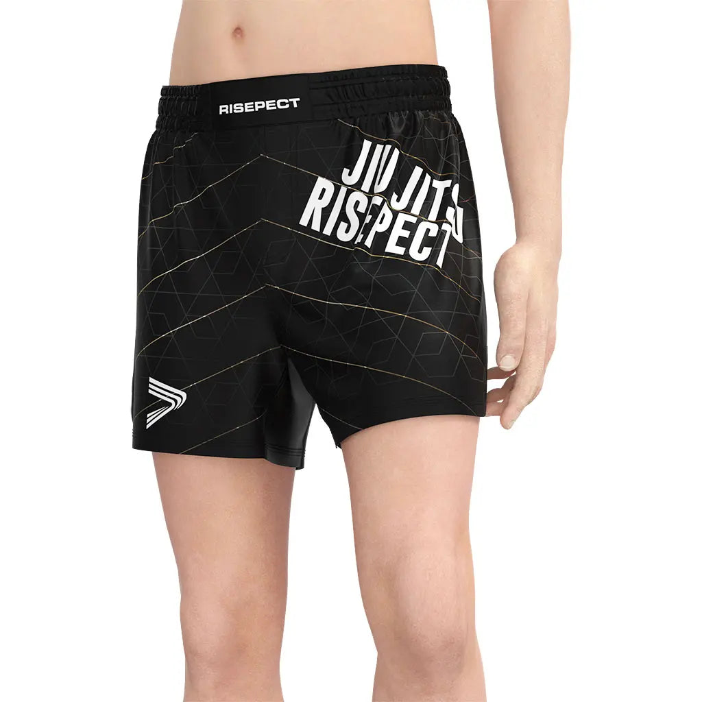 Male Model in No-Gi Hexflow Jiu Jitsu Shorts Front View