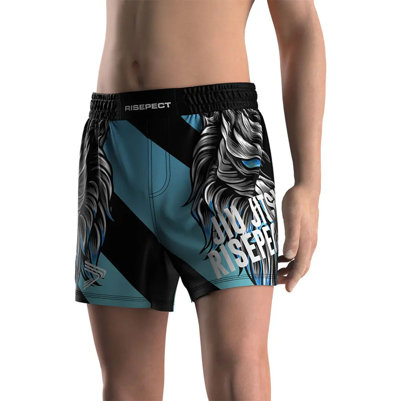Male Model in No-Gi Jungle Rise Jiu Jitsu Shorts Front View