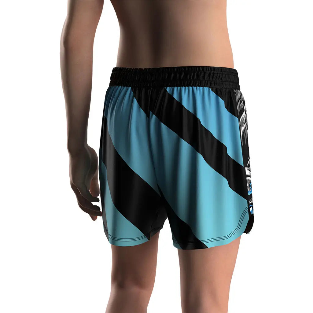 Male Model in No-Gi Jungle Rise Jiu Jitsu Shorts Back View