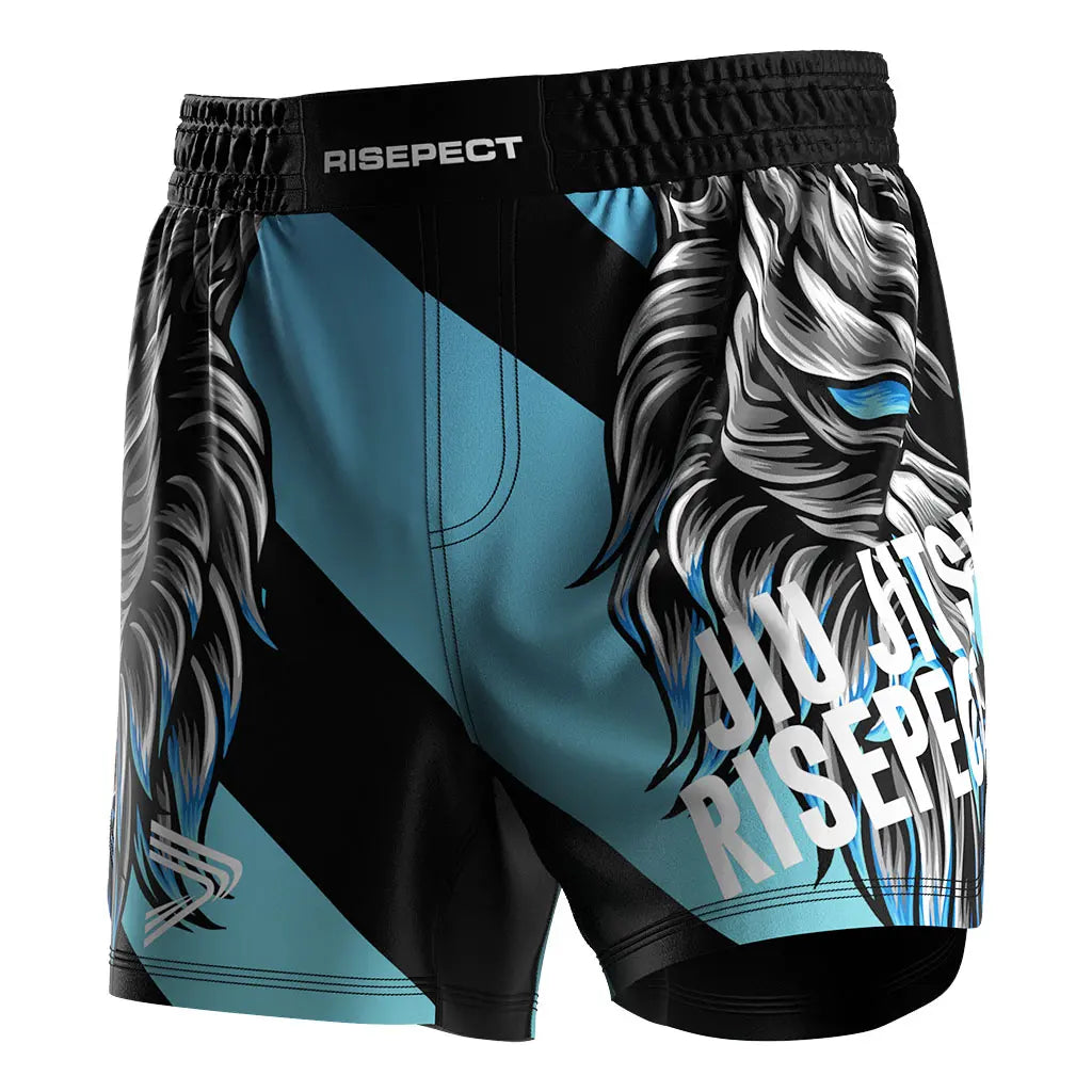 The Left Front View of No-Gi Jungle Rise Jiu Jitsu Shorts