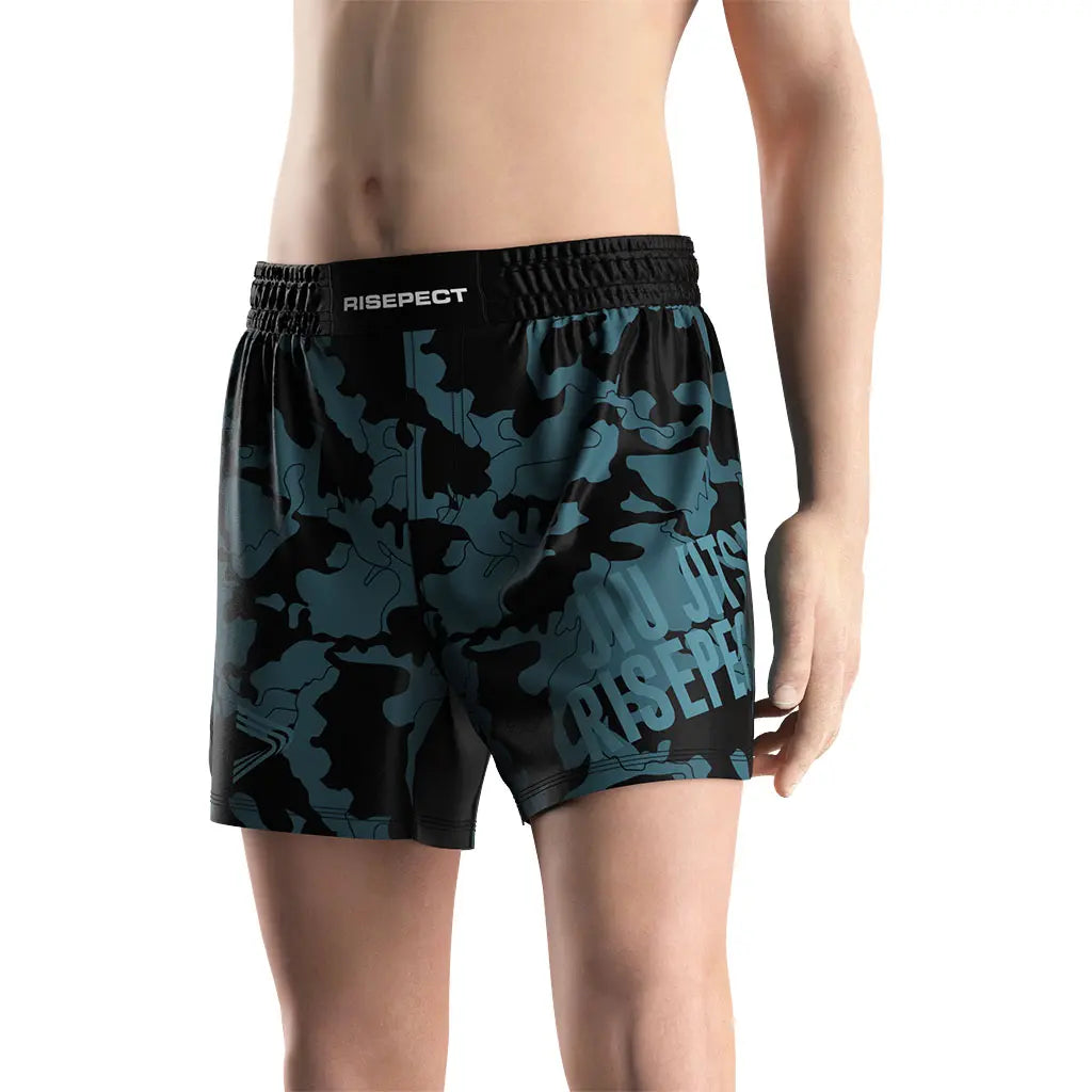 Male Model in No-Gi Matborn Jiu jitsu Shorts Front View