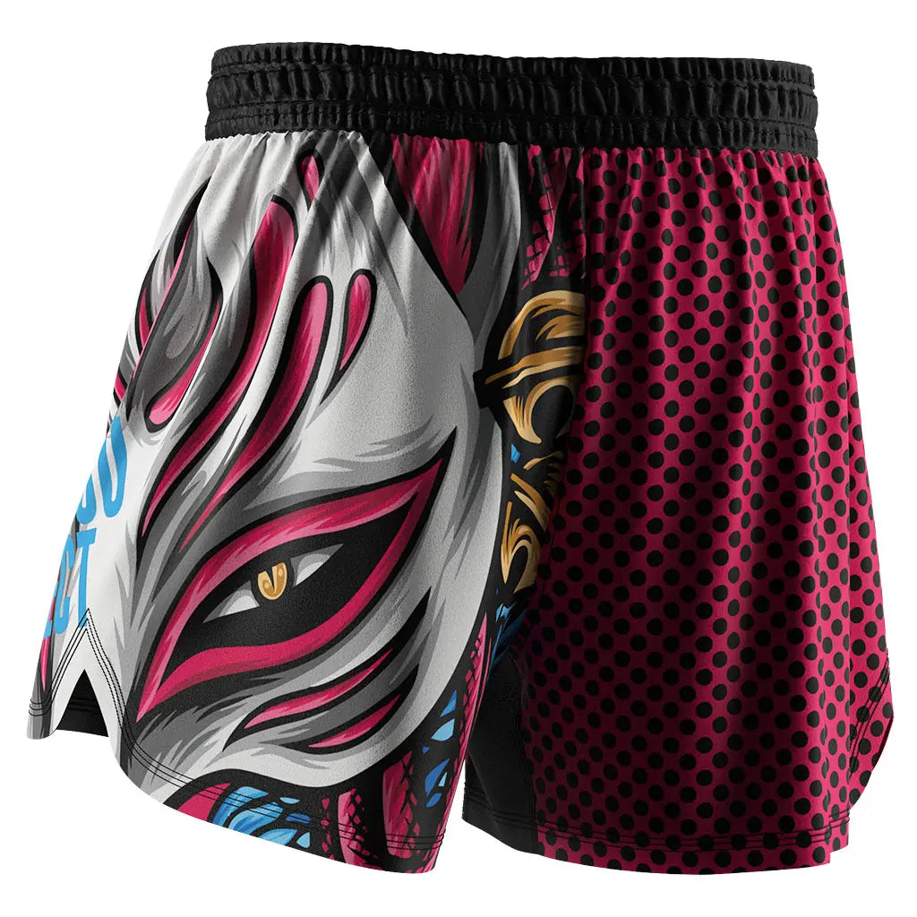 The Left Back View of No-Gi Split Persona Jiu Jitsu Shorts