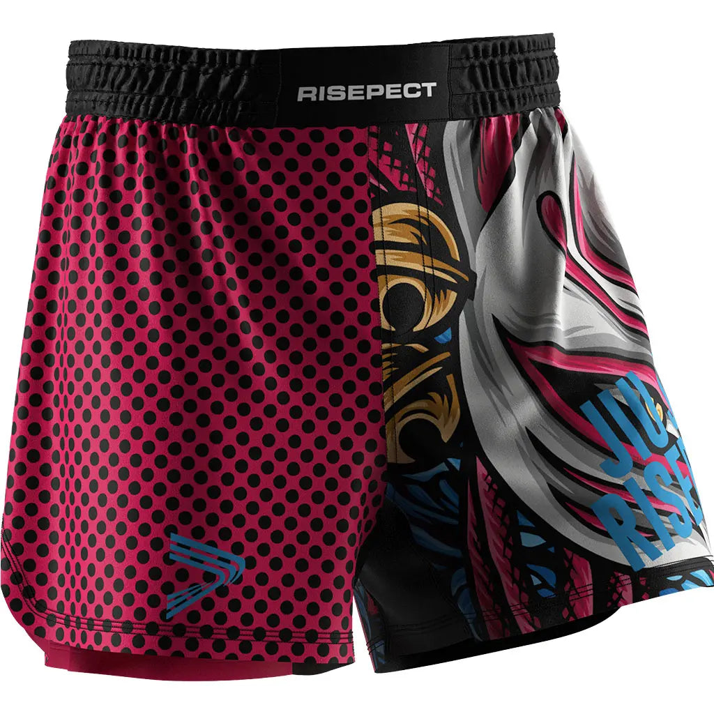 The Right Front View of No-Gi Split Persona Jiu Jitsu Shorts