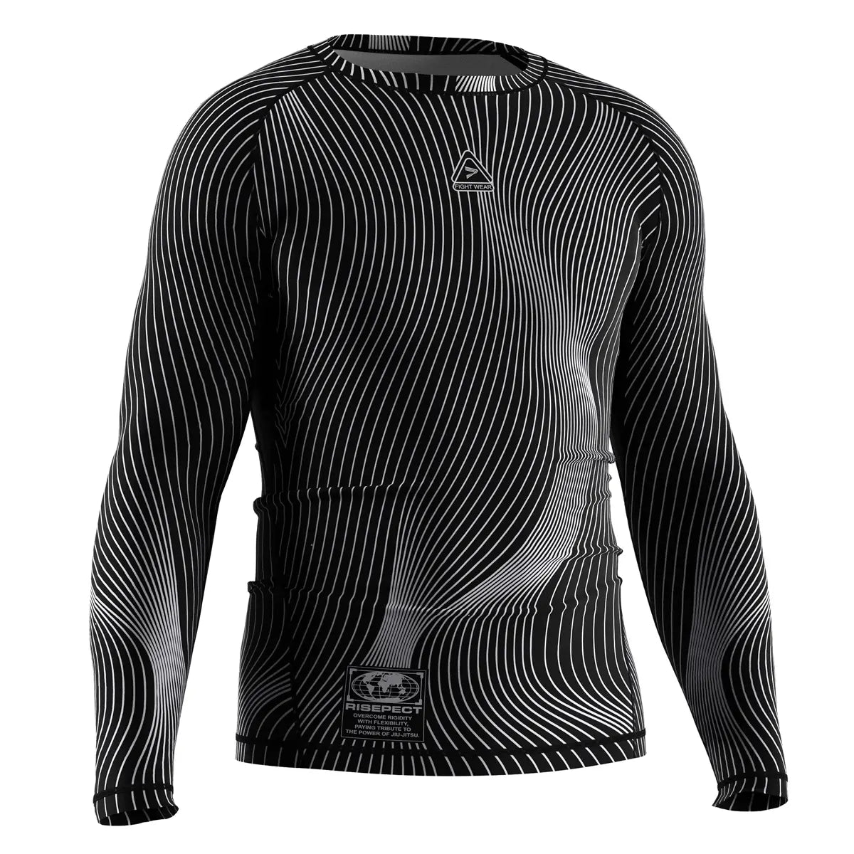 The Right Front View of Phantom Curve Illusion Flow Rash Guard 3.0