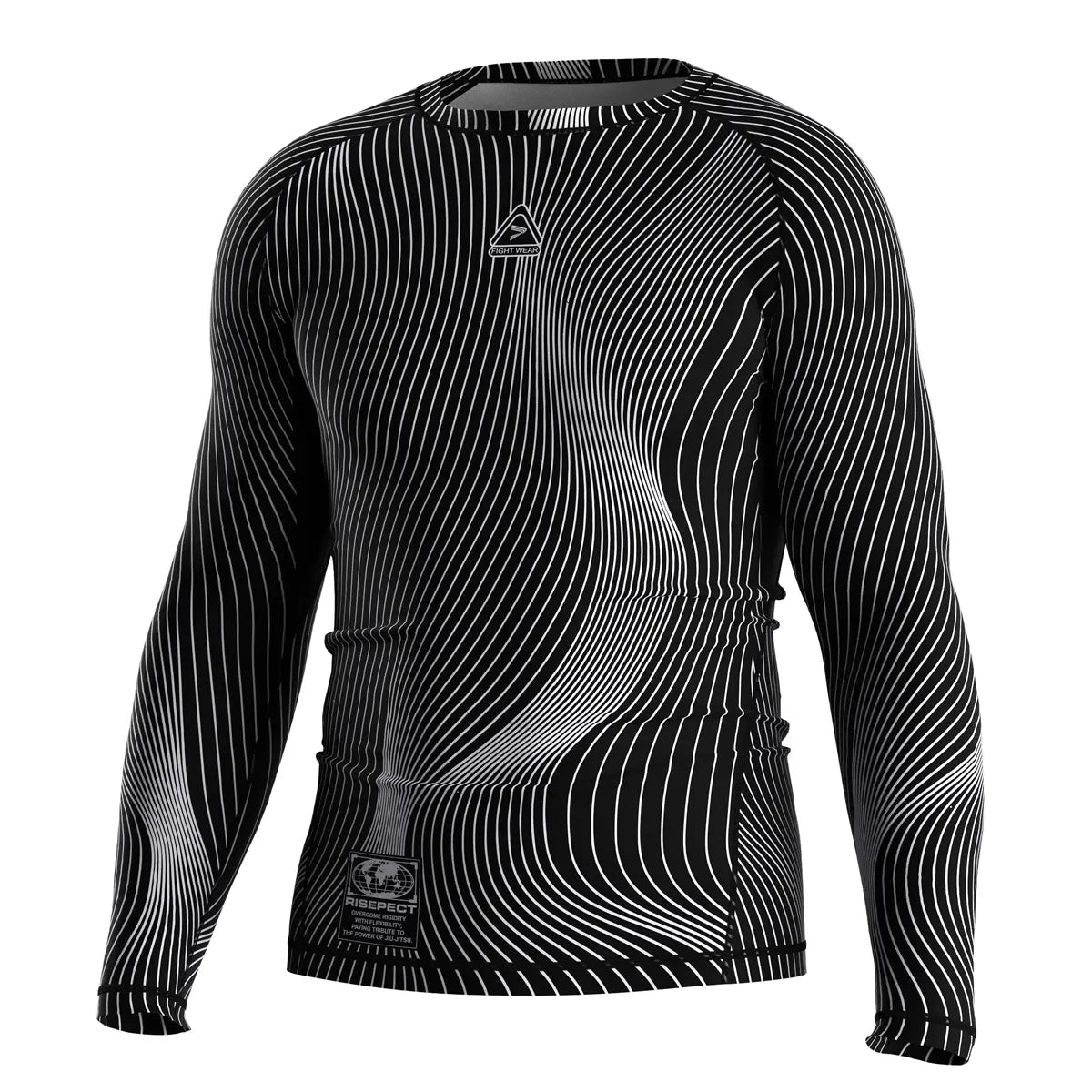 The Left Front View of Phantom Curve Illusion Flow Rash Guard 3.0