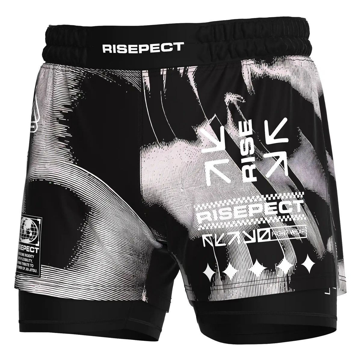 Plotter Art 2 In 1 No Gi Hybrid Shorts Men