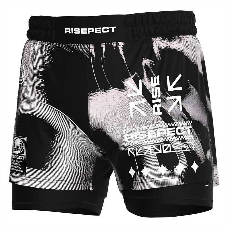 Plotter Art 2 In 1 No Gi Hybrid Shorts Men