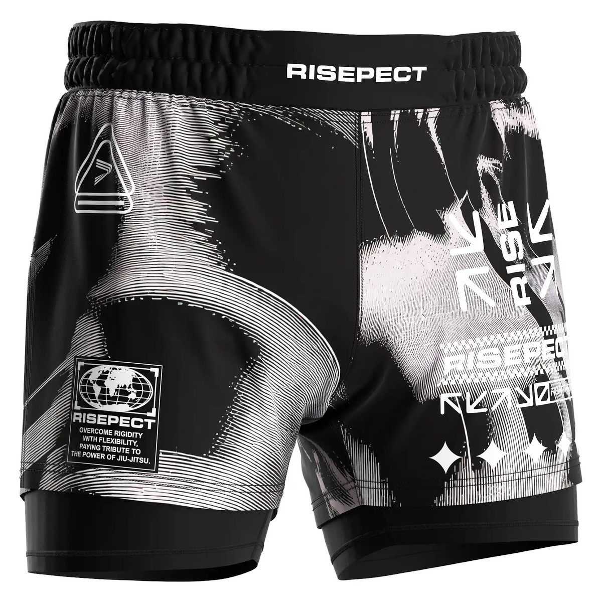 Plotter Art 2 In 1 No Gi Hybrid Shorts Men