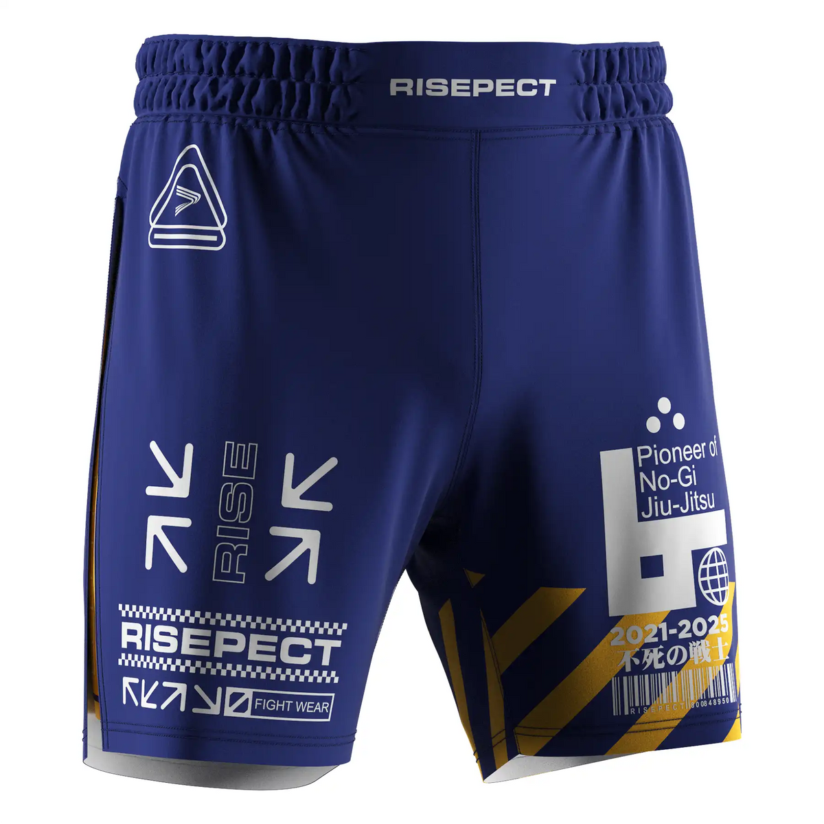 Purple High Split Nogi Jiujitsu Shorts W/ Gold Lining