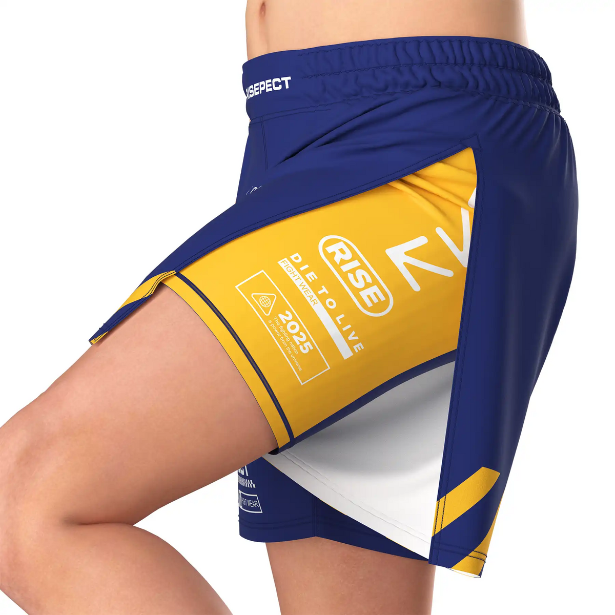 Purple High Split Nogi Jiujitsu Shorts W/ Gold Lining