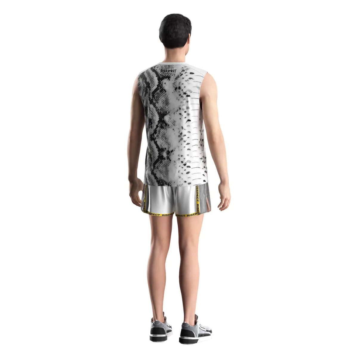White Python Print Muay Thai Sleeveless Shirt