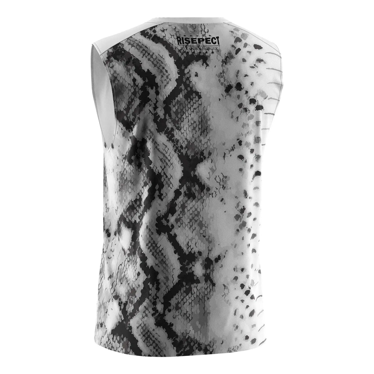White Python Print Muay Thai Sleeveless Shirt