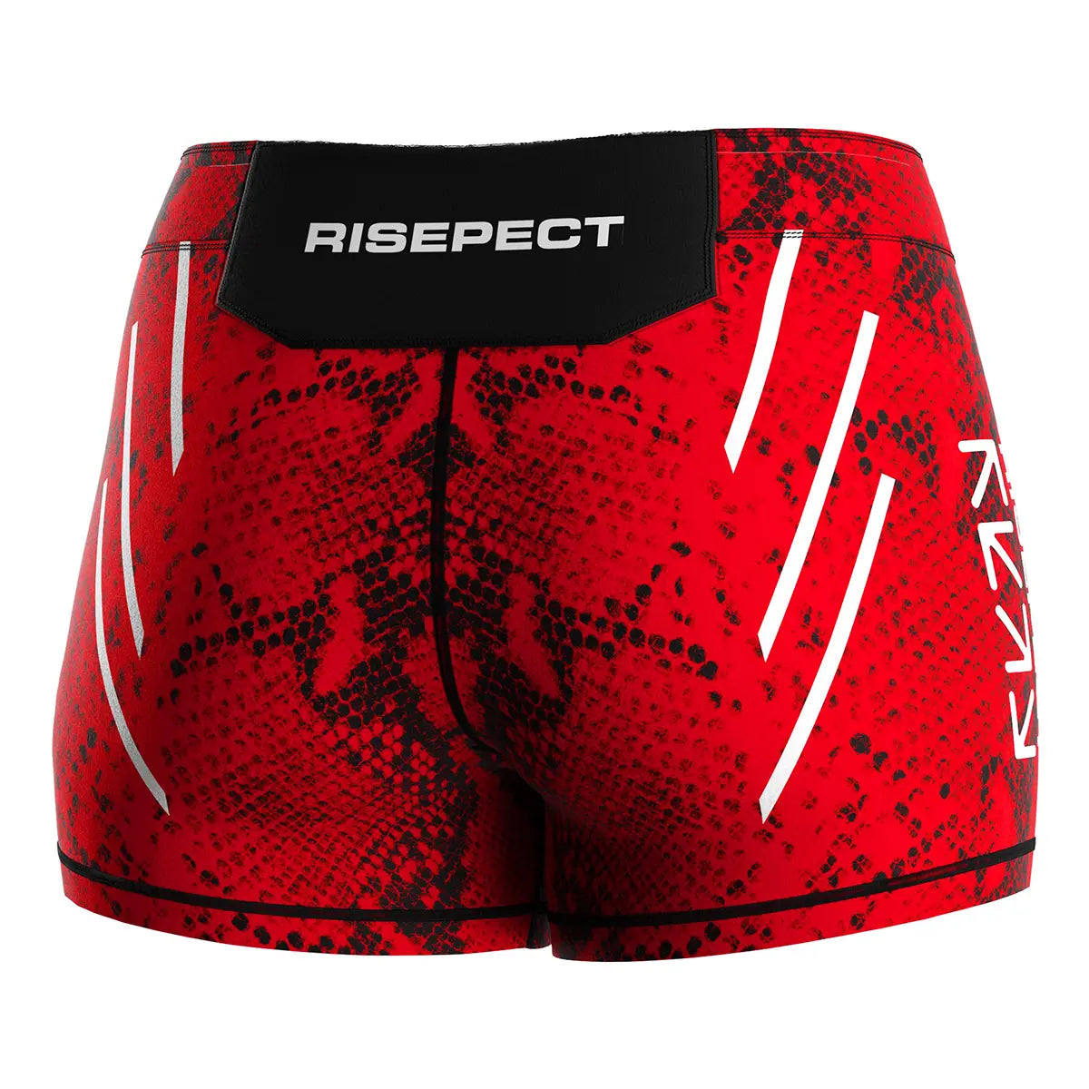 The Right Back View of Red Fang Women's Vale Tudo Shorts 2.0