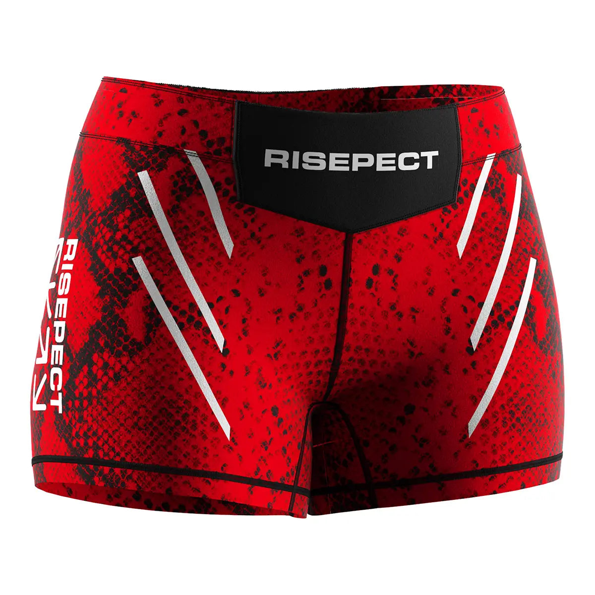 The Right Front View of Red Fang Women's Vale Tudo Shorts 2.0