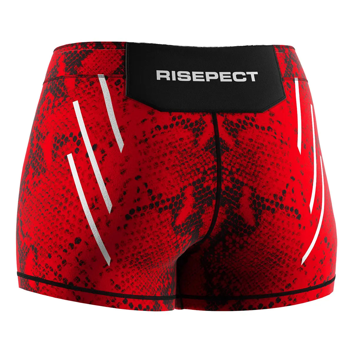 The Left Back View of Red Fang Women's Vale Tudo Shorts 2.0
