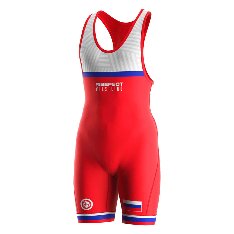 Red Iron Fury Russian Classic Wrestling Singlet 3.0 - left front
