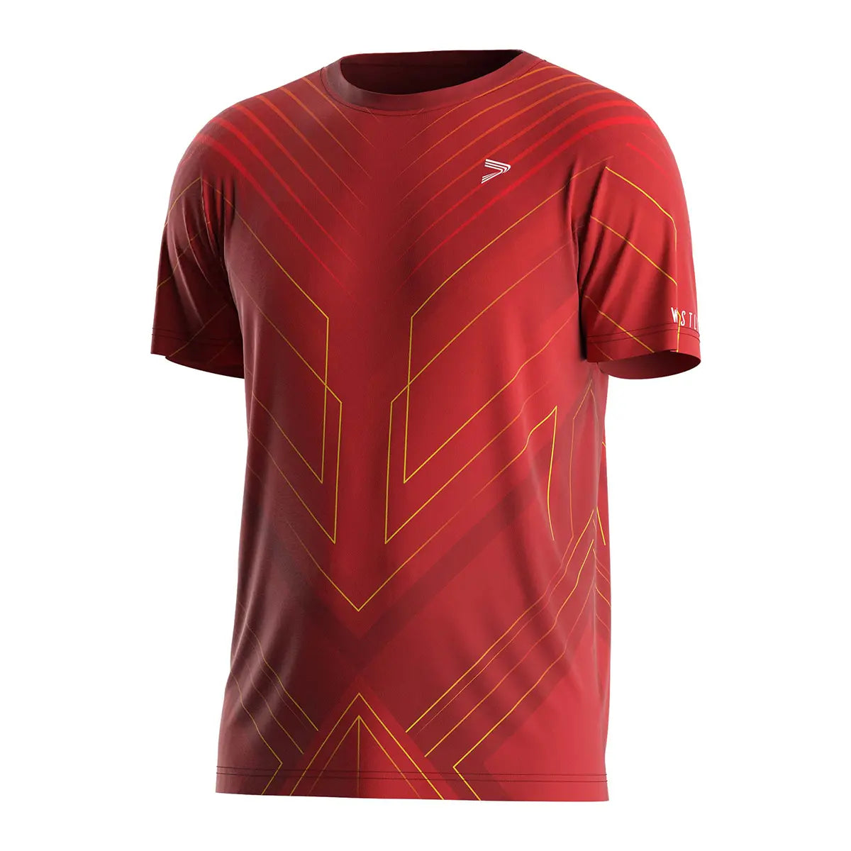 The Left Front View of Red Line of Impact Wrestling Tshirt