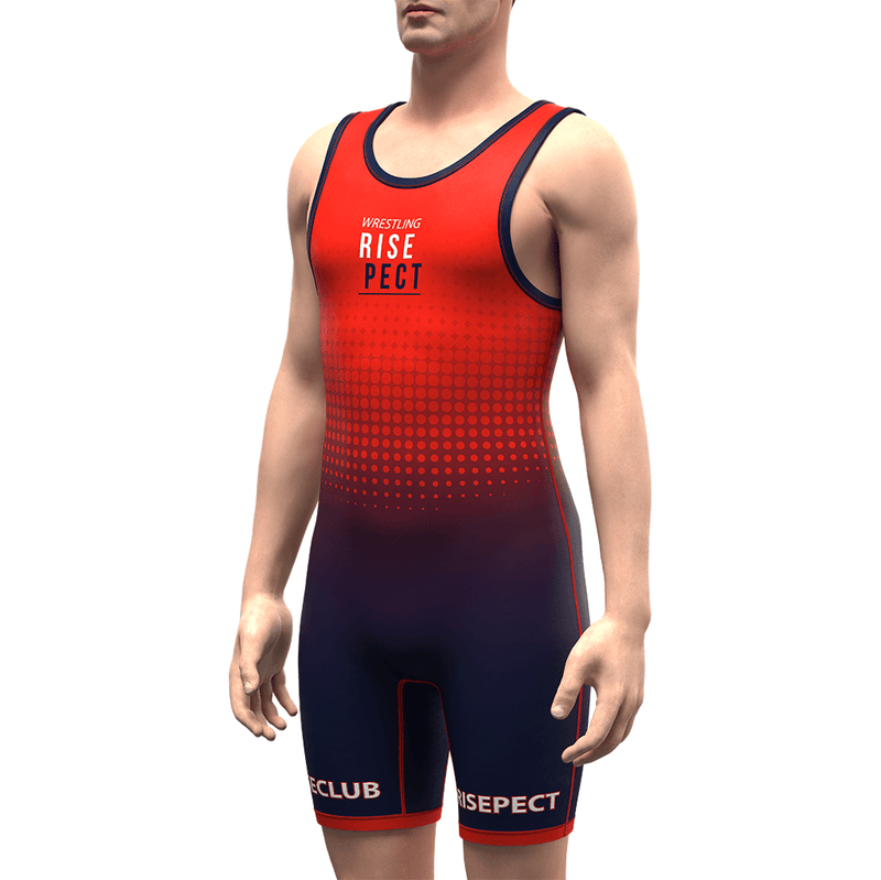 Red to Blue Gradient Tech Wrestling Singlet 1.0