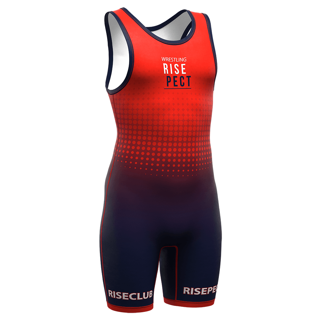 Red to Blue Gradient Tech Wrestling Singlet 1.0