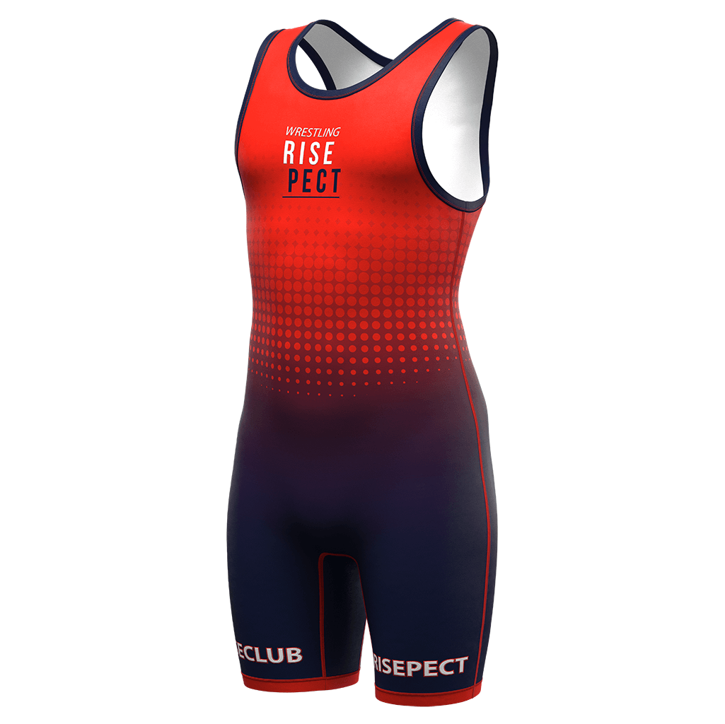 Red to Blue Gradient Tech Wrestling Singlet 1.0