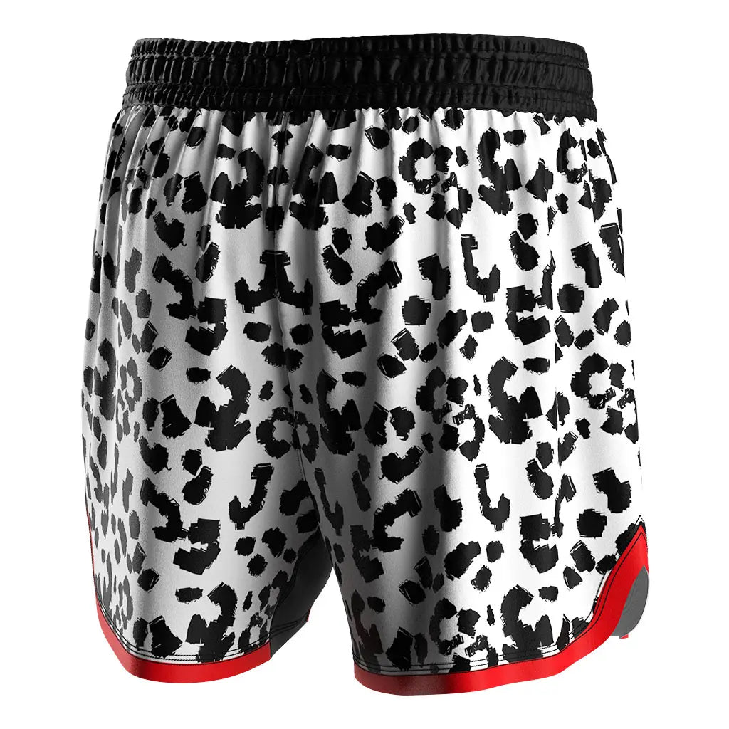 The Right Back View of Savage Stripe MMA Shorts