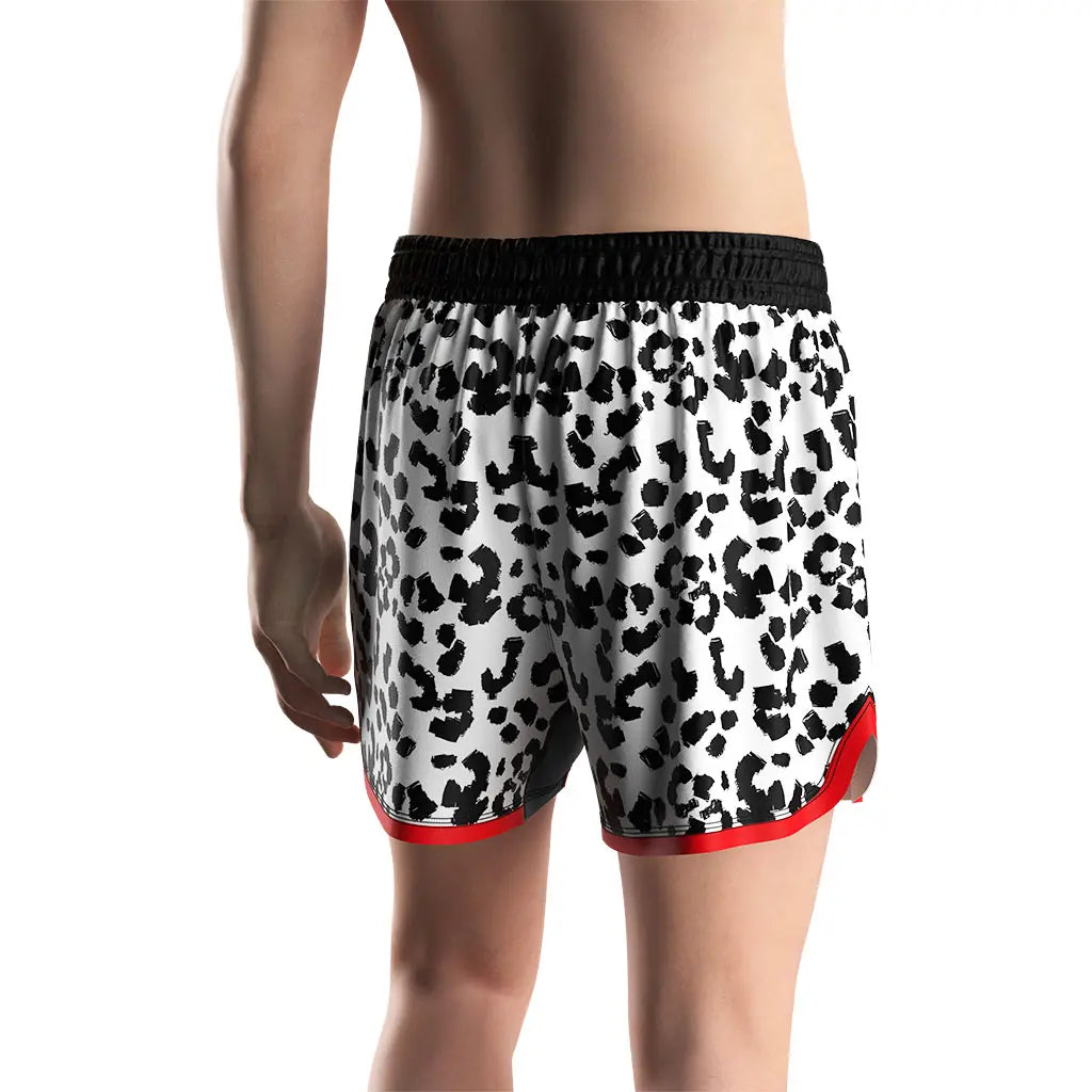 Male Model in Savage Stripe MMA Shorts Back View